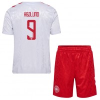 Denmark Rasmus Hojlund #9 Replica Away Minikit Euro 2024 Short Sleeve (+ pants)